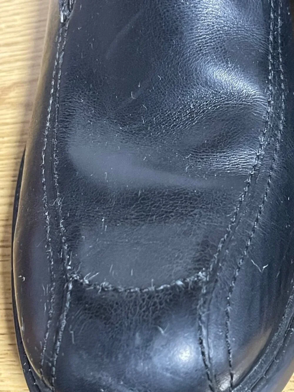 Clarks Mens Escalade Step Loafer Size 10.5 M Black Leather READ DESCRIPTION